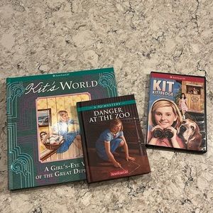 American Girl Kit Pop Up Book, Mystery Book and DVD